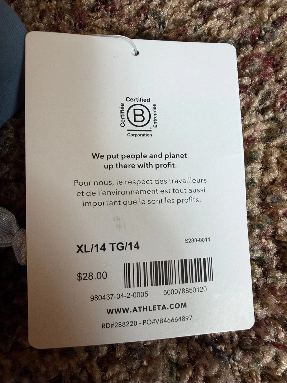 Athleta Girls Light Blue Racerback Sports Bra